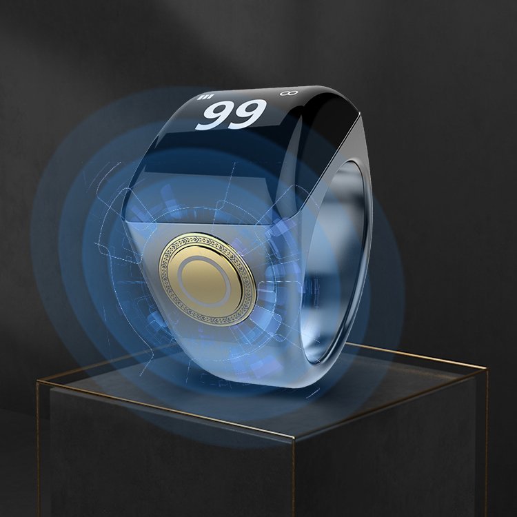 Iqibla Smart Tasbih Tally Counter Ring for Muslims Zikr Ring Digital Tasbeeh 5 Prayer Time Vibration Reminder Waterproof
